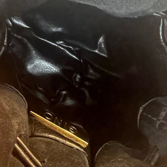 GINO Vintage 80's Suede & Leather Draw String Bucket Bag - Picture 11 of 16